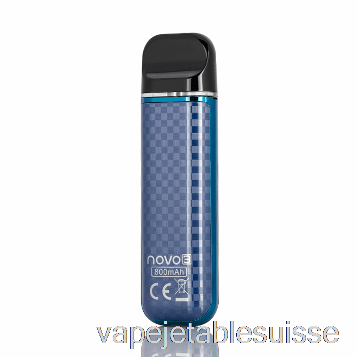 Vape Suisse Smok Novo 3 Système De Pod 25w Fibre De Carbone Bleue